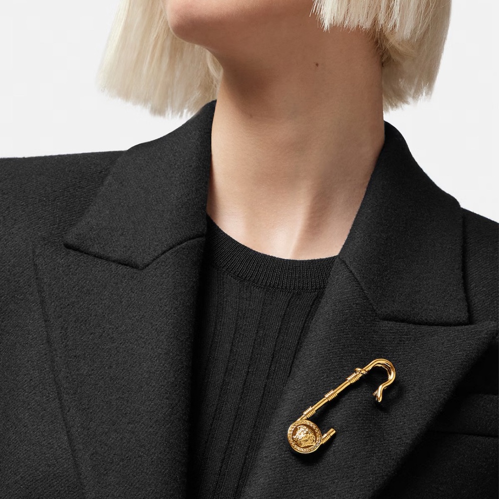 Versace Safety Pin Brooch - Picture 3 of 4